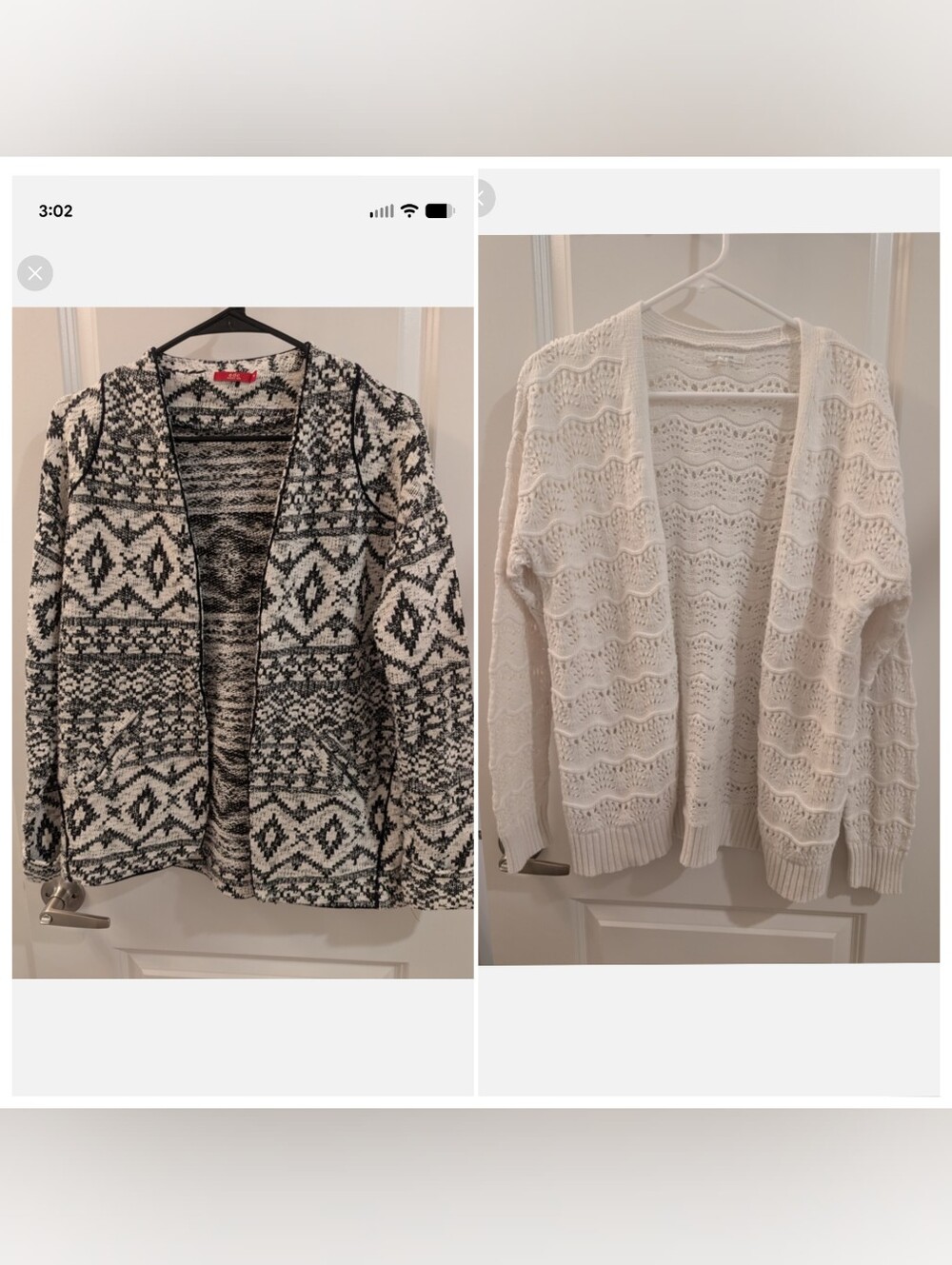 Set of TWO Women's Open Front Cardigans